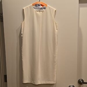 Uniqlo Cream Sleeveless Shift Dress S